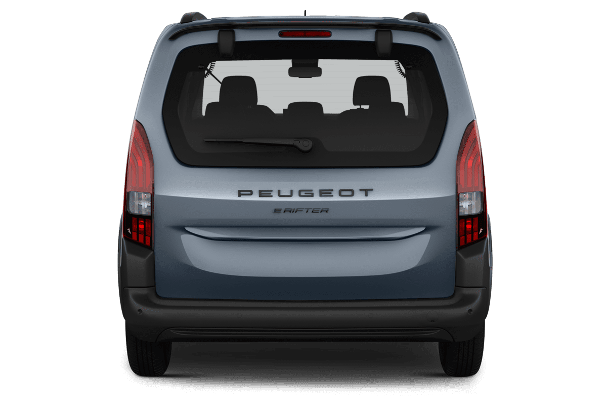 Heckansicht eines Peugeot e-Rifter