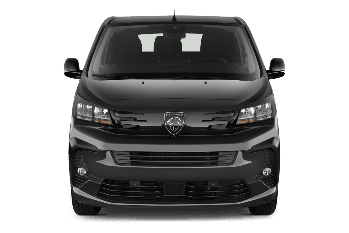 Frontansicht eines Peugeot Expert verglaster Kastenwagen, freigestellt