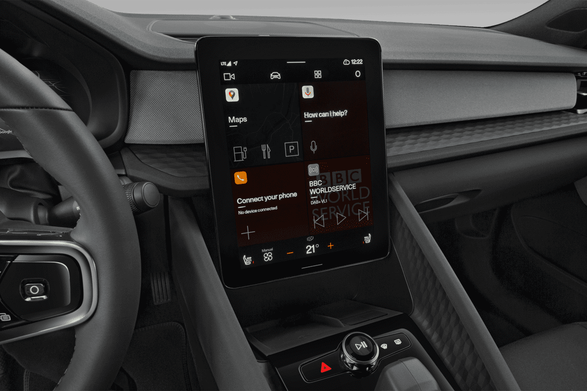 Mittelkonsole eines Polestar 2