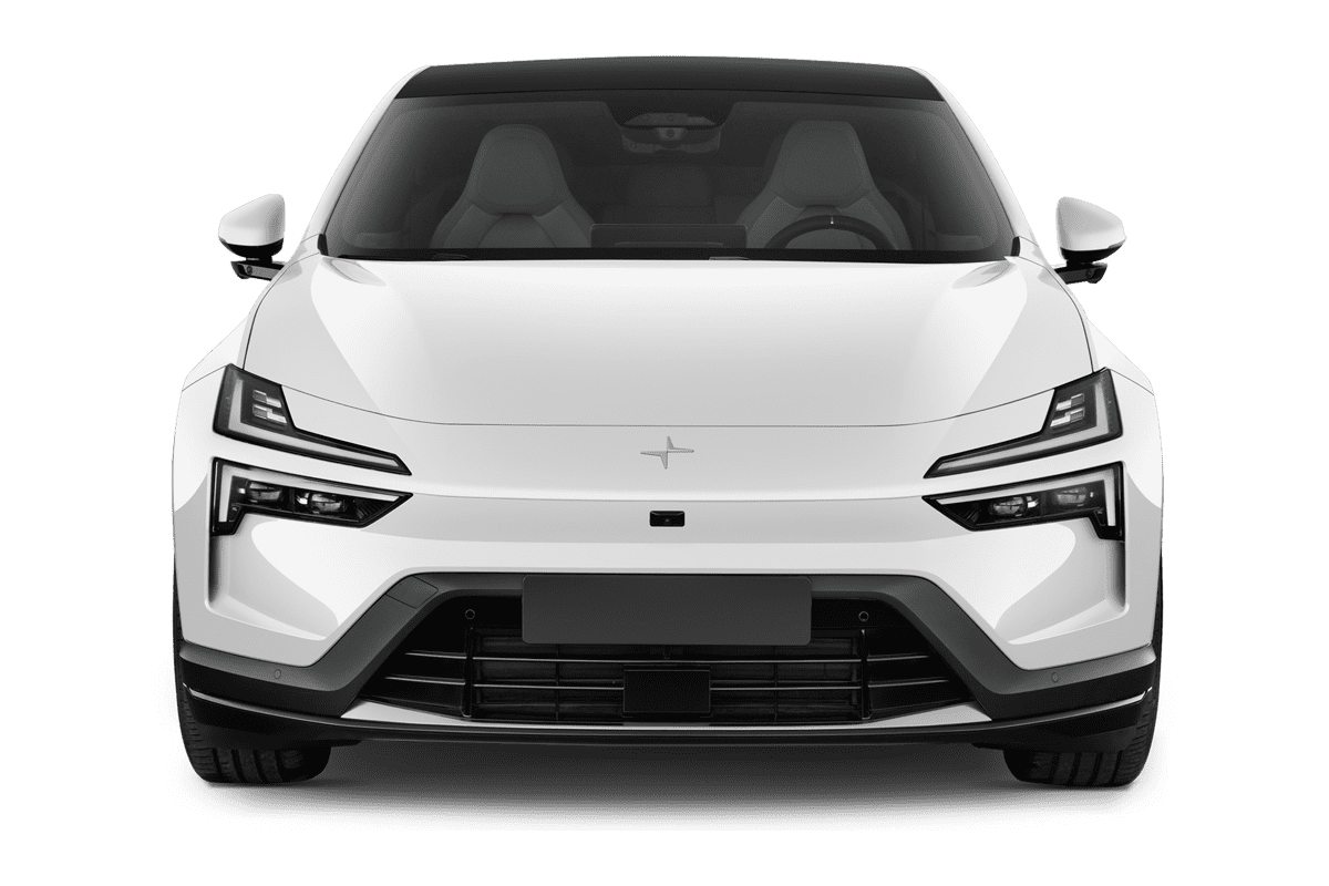 Frontansicht eines Polestar 4, freigestellt