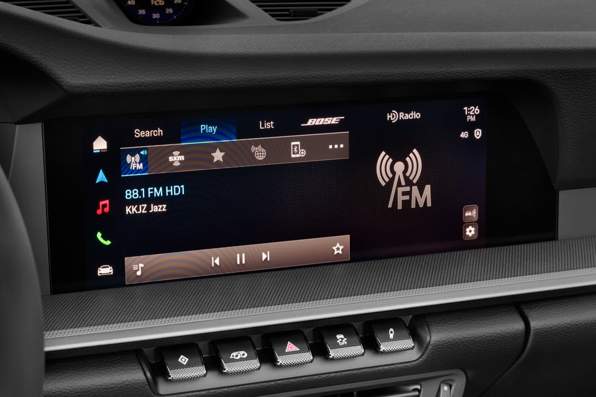 Audiosystem eines Porsche 911 Cabriolet