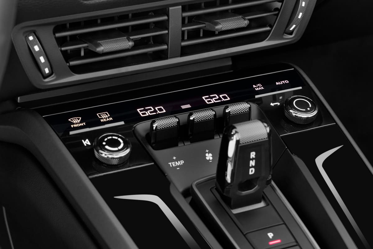 Klimasteuerung eines Porsche 911 Cabriolet