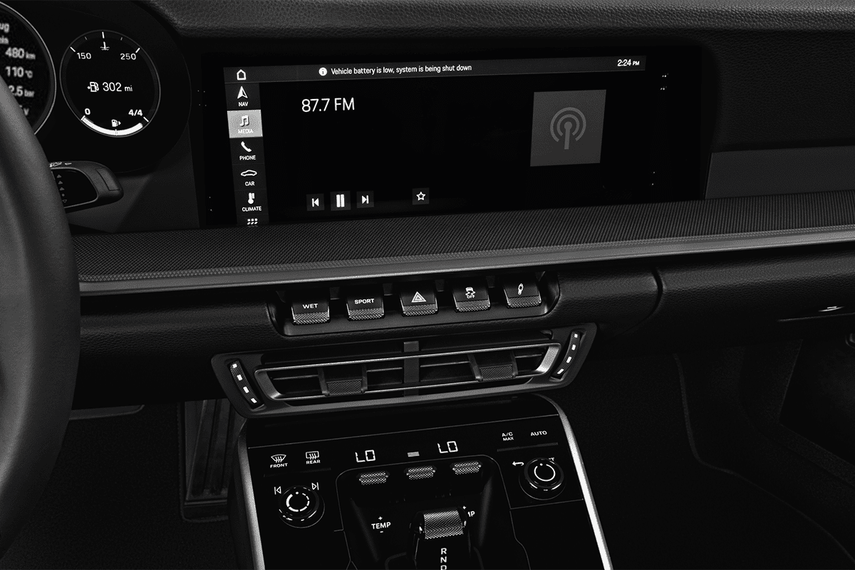 Audiosystem eines Porsche 911 Turbo S