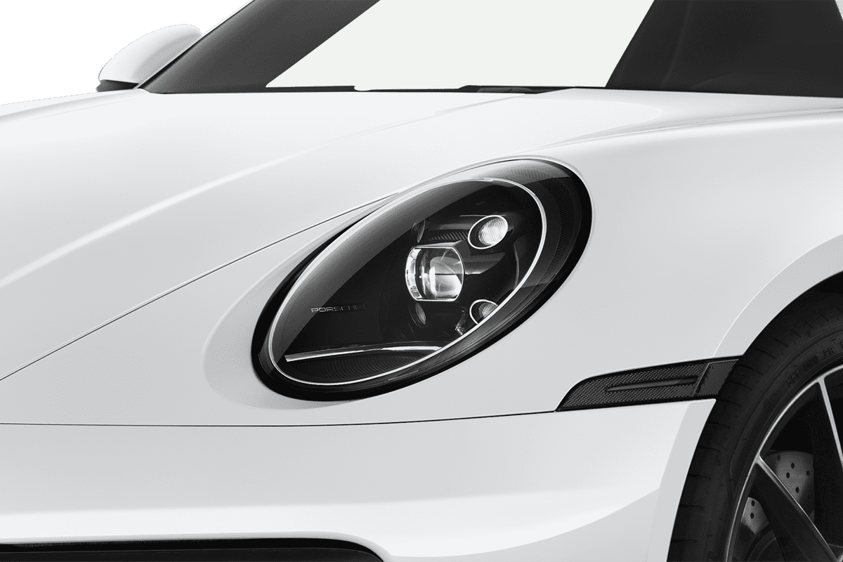 Frontscheinwerfer eines Porsche 911 Turbo S