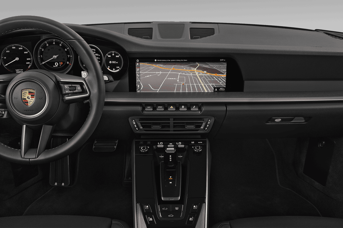 Mittelkonsole eines Porsche 911 Turbo S