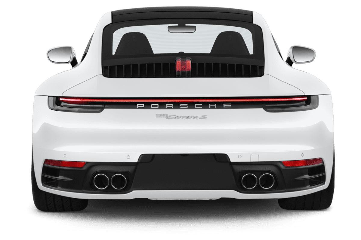 Heckansicht eines Porsche 911 Turbo S
