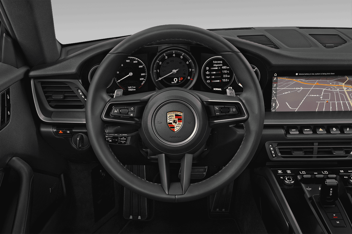 Lenkrad eines Porsche 911 Turbo S