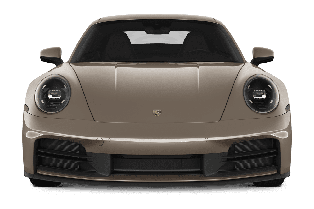 Frontansicht eines Porsche 911, freigestellt (KI-generiert)