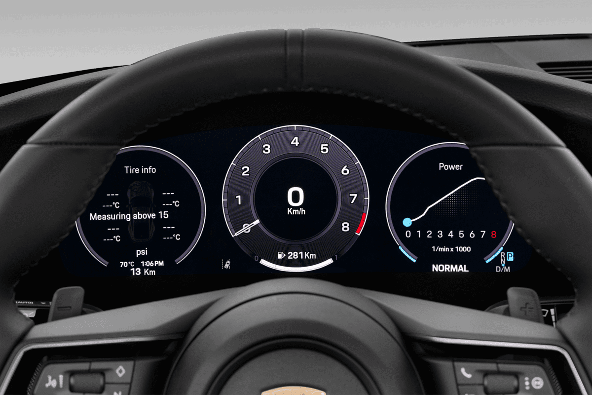 Kombiinstrument eines Porsche 911 (KI-generiert)