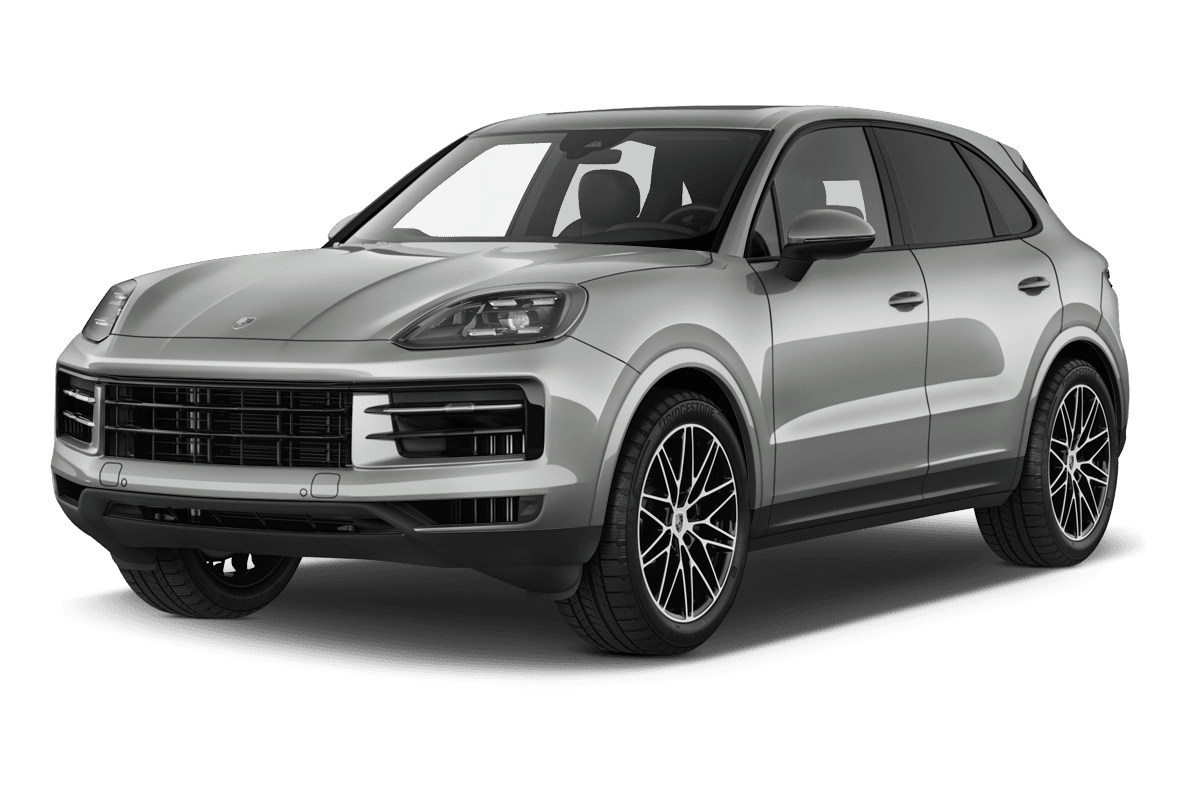 Schräge Frontansicht eines Porsche Cayenne, freigestellt