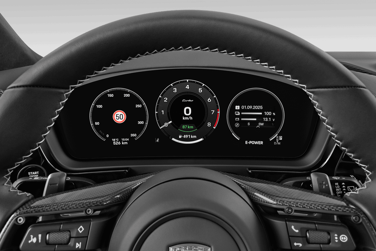 Kombiinstrument eines Porsche Cayenne Plug-in-Hybrid