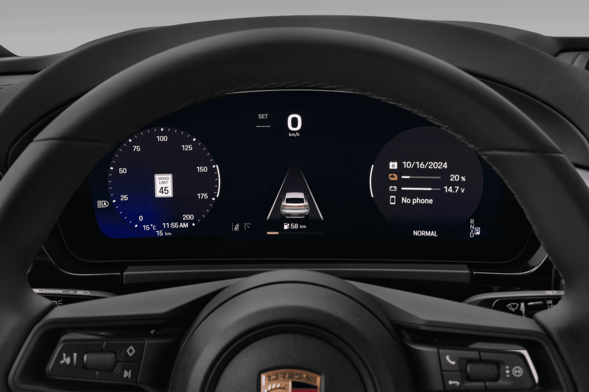 Kombiinstrument eines Porsche Macan BEV