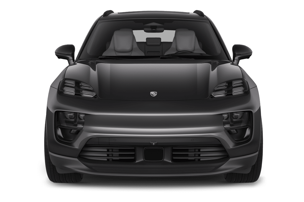Frontansicht eines Porsche Macan BEV , freigestellt (KI-generiert)