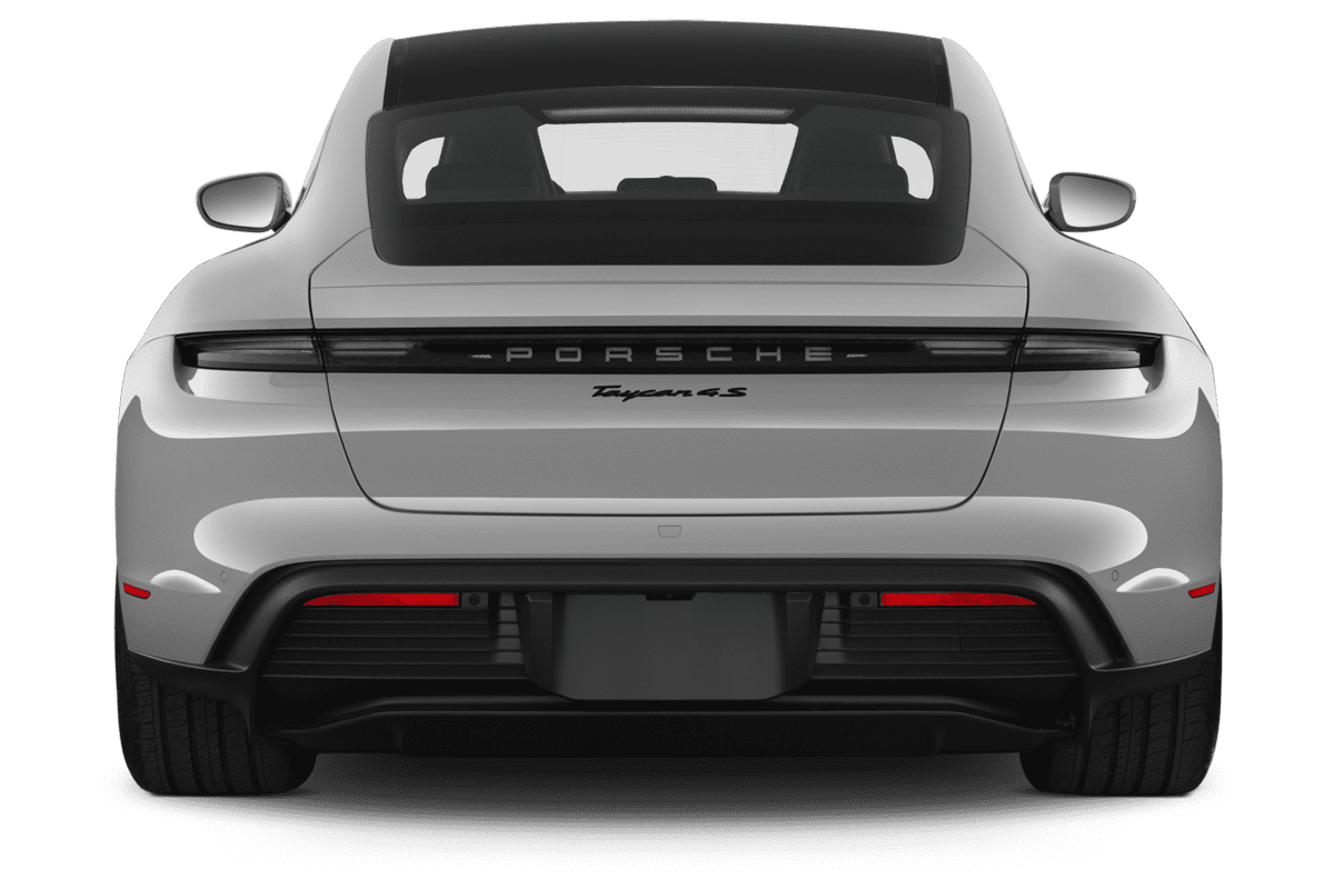 Heckansicht eines Porsche Taycan