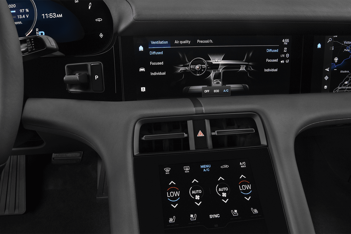 Klimasteuerung eines Porsche Taycan