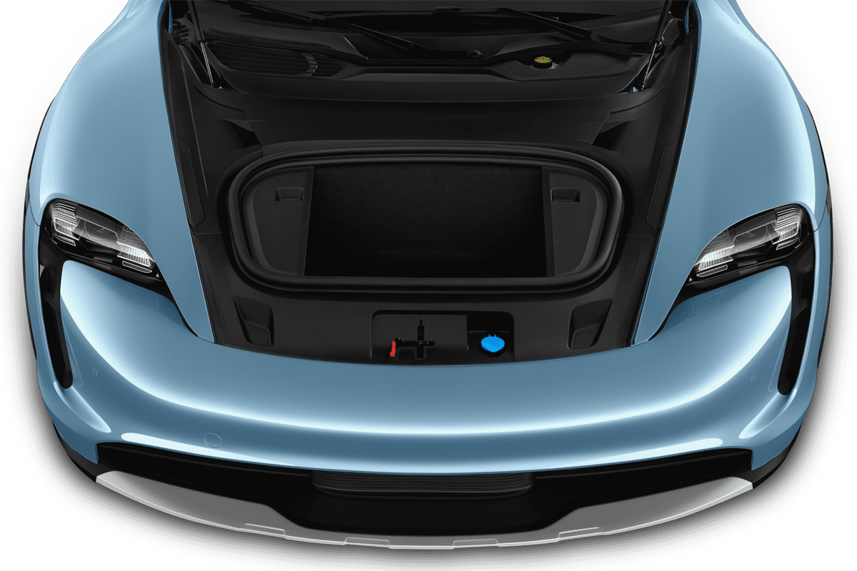 Motorraum eines Porsche Taycan Sport Turismo