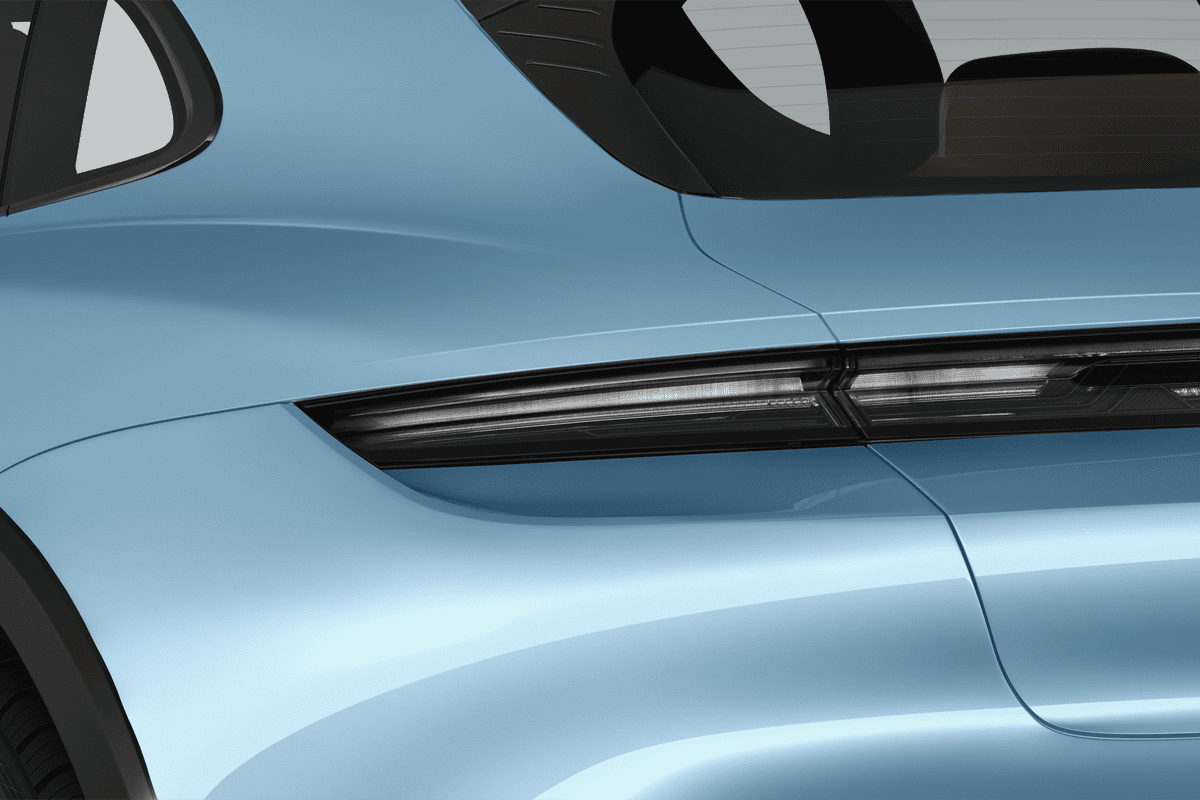 Heckleuchten eines Porsche Taycan Sport Turismo