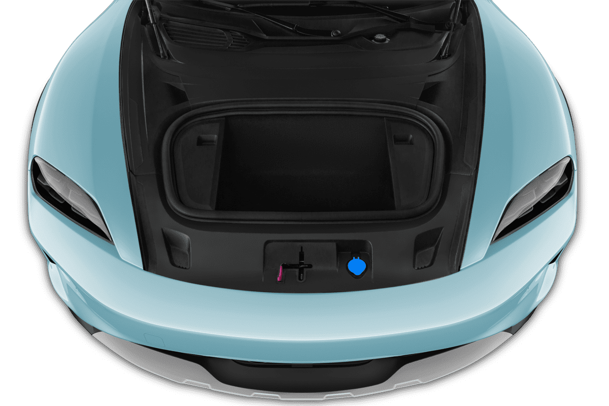 Motorraum eines Porsche Taycan Cross Turismo