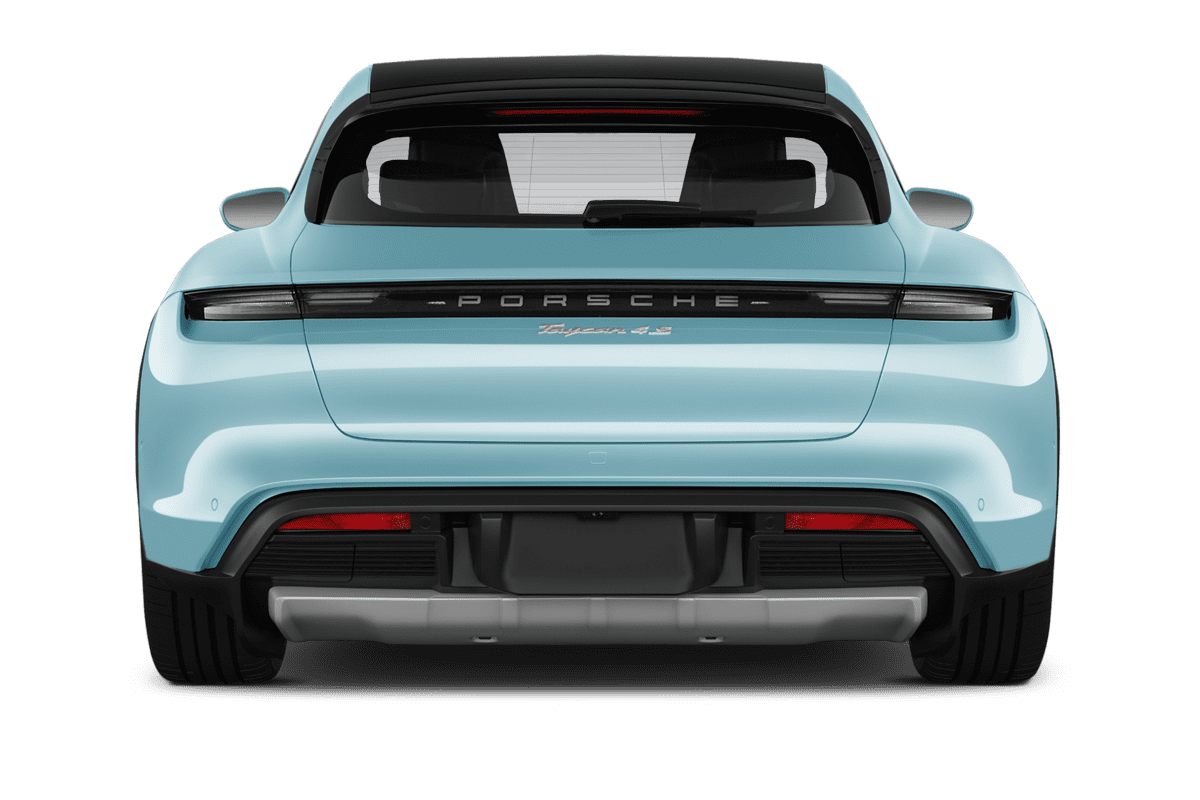 Heckansicht eines Porsche Taycan Cross Turismo