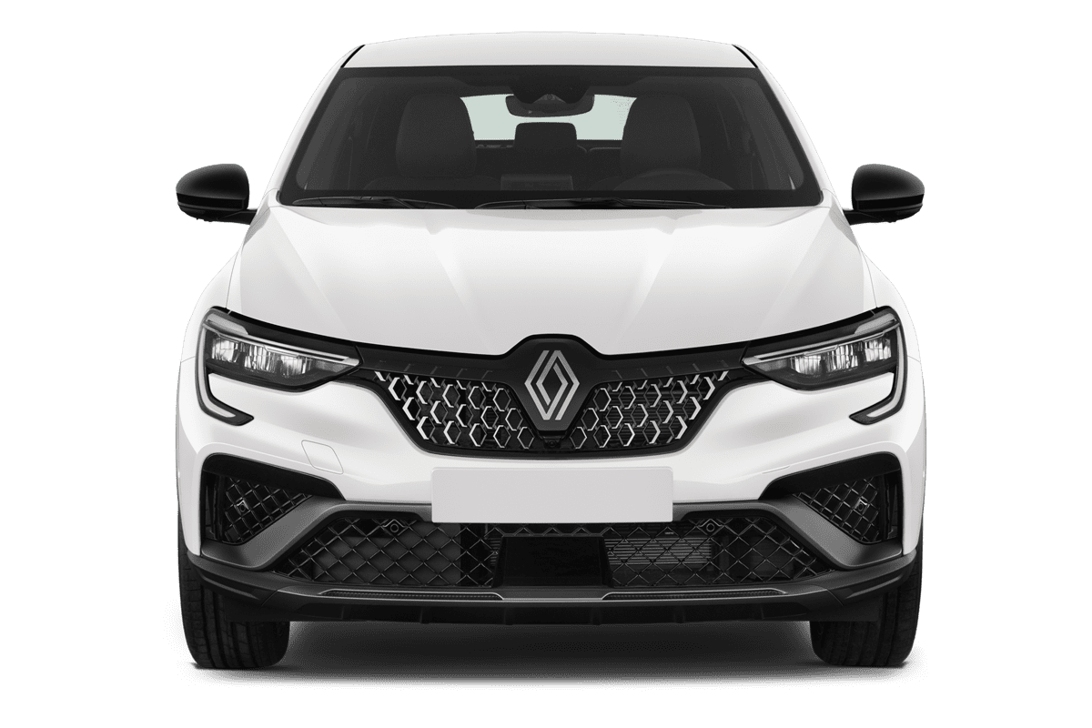 Frontansicht eines Renault Arkana Hybrid, freigestellt