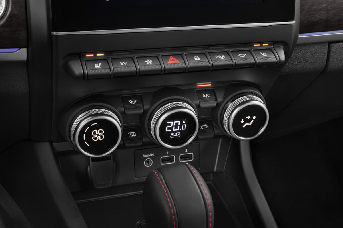 Klimasteuerung eines Renault Arkana Hybrid