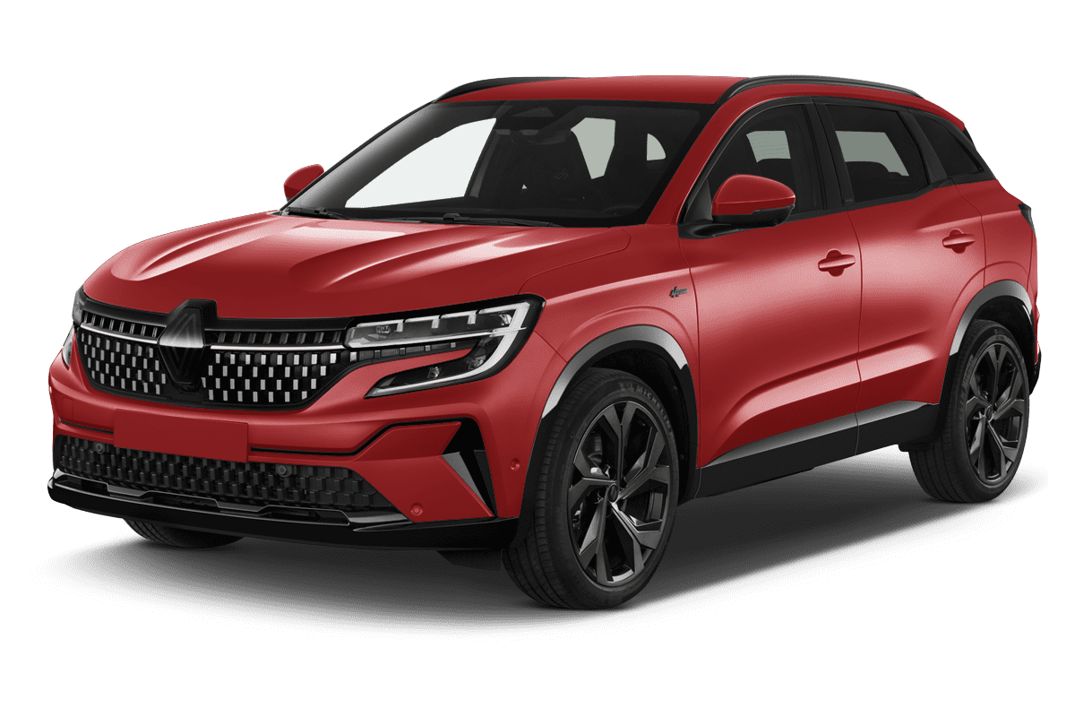 Schräge Frontansicht eines Renault Austral, freigestellt