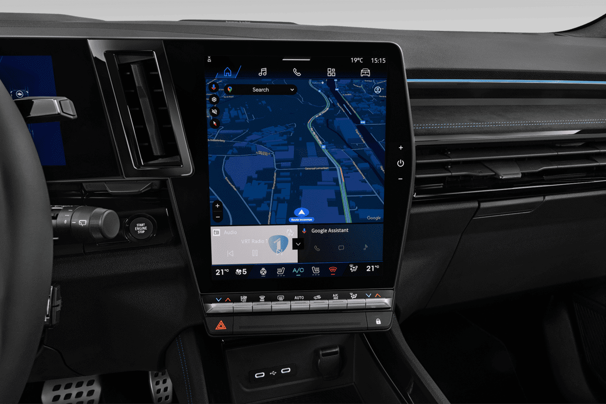 Mittelkonsole eines Renault Austral Hybrid