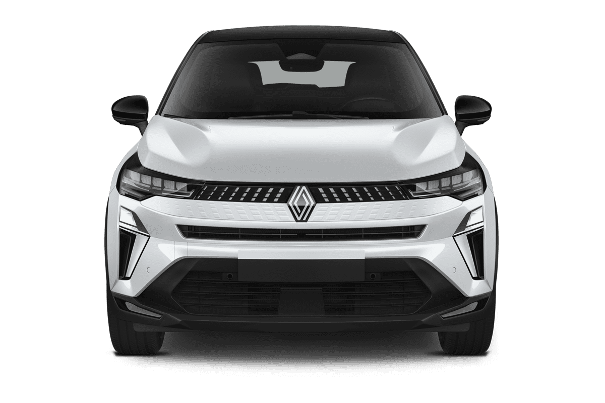 Frontansicht eines Renault Captur Hybrid , freigestellt