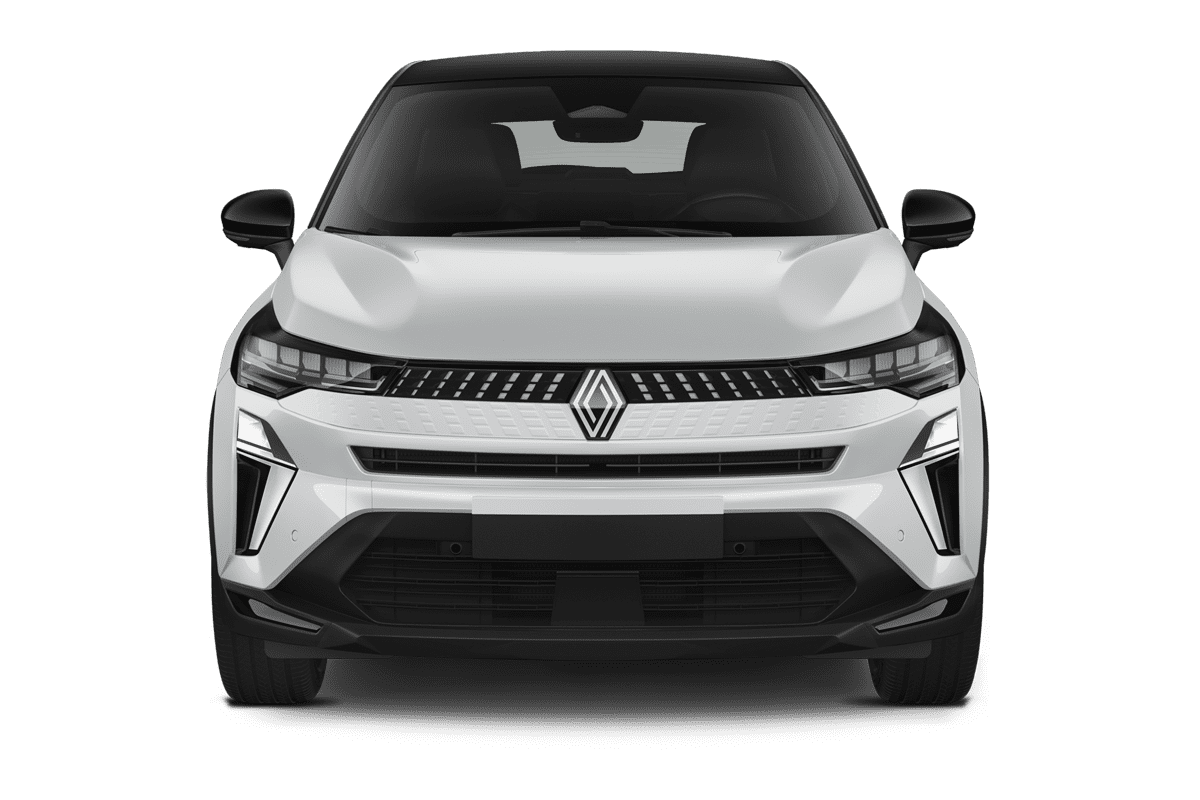Frontansicht eines Renault Captur Hybrid , freigestellt