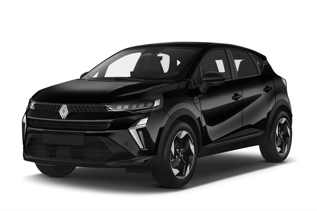 Schräge Frontansicht eines Renault Captur, freigestellt