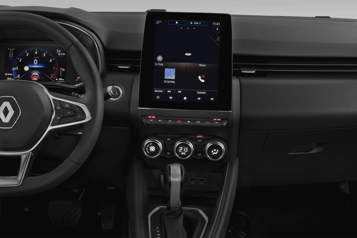 Mittelkonsole eines Renault Clio LPG