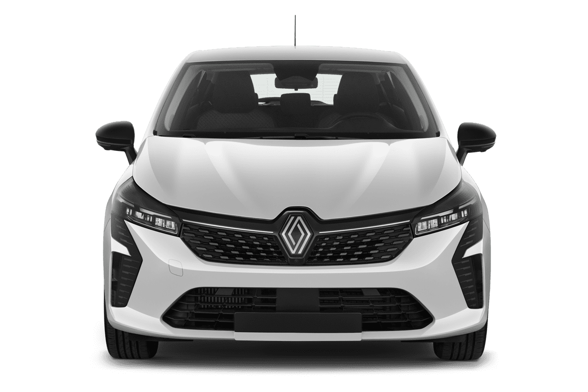 Frontansicht eines Renault Clio (neues Modell), freigestellt