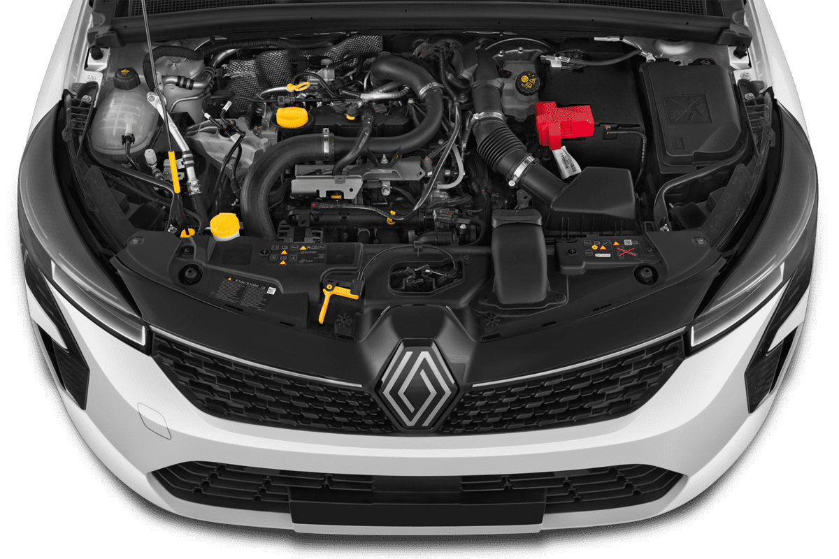 Motorraum eines Renault Clio (neues Modell)