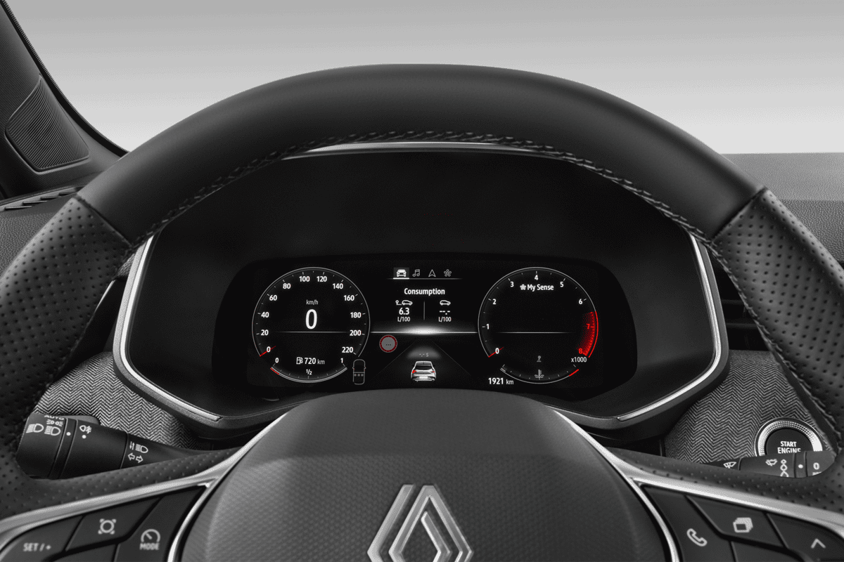 Kombiinstrument eines Renault Clio Hybrid (neues Modell)