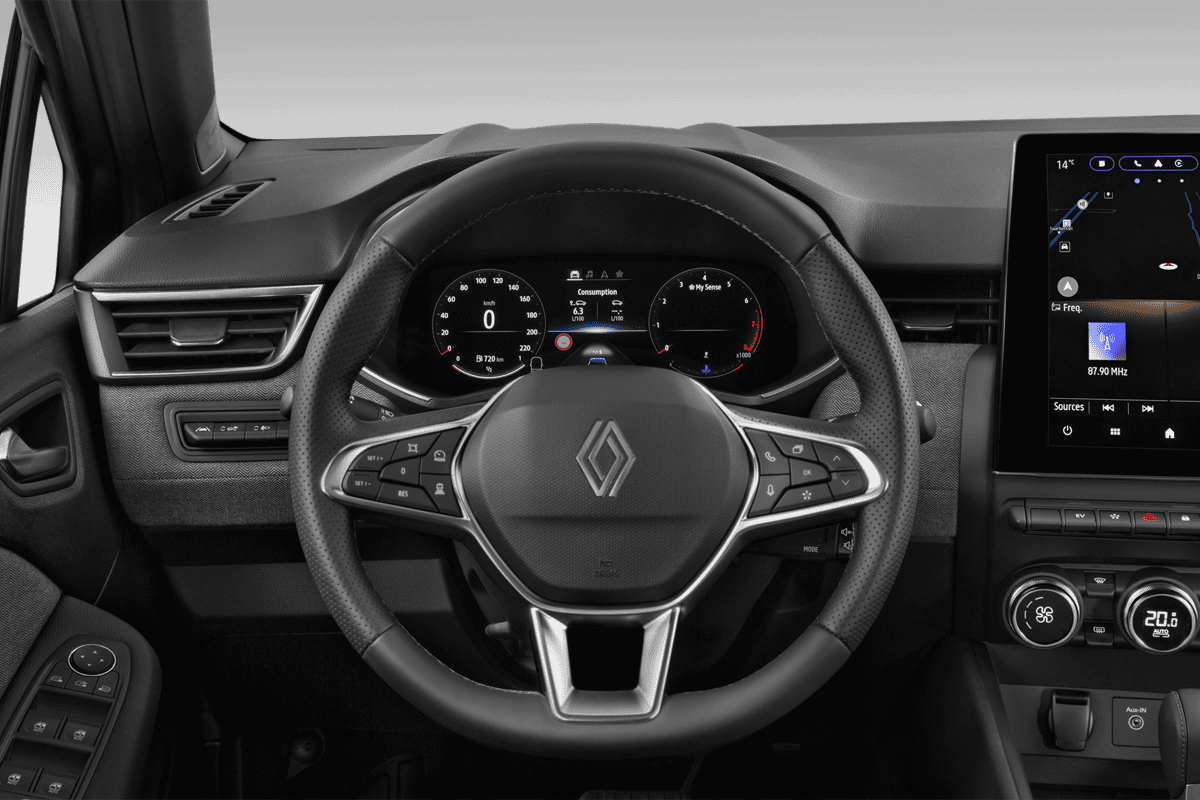 Lenkrad eines Renault Clio Hybrid (neues Modell)