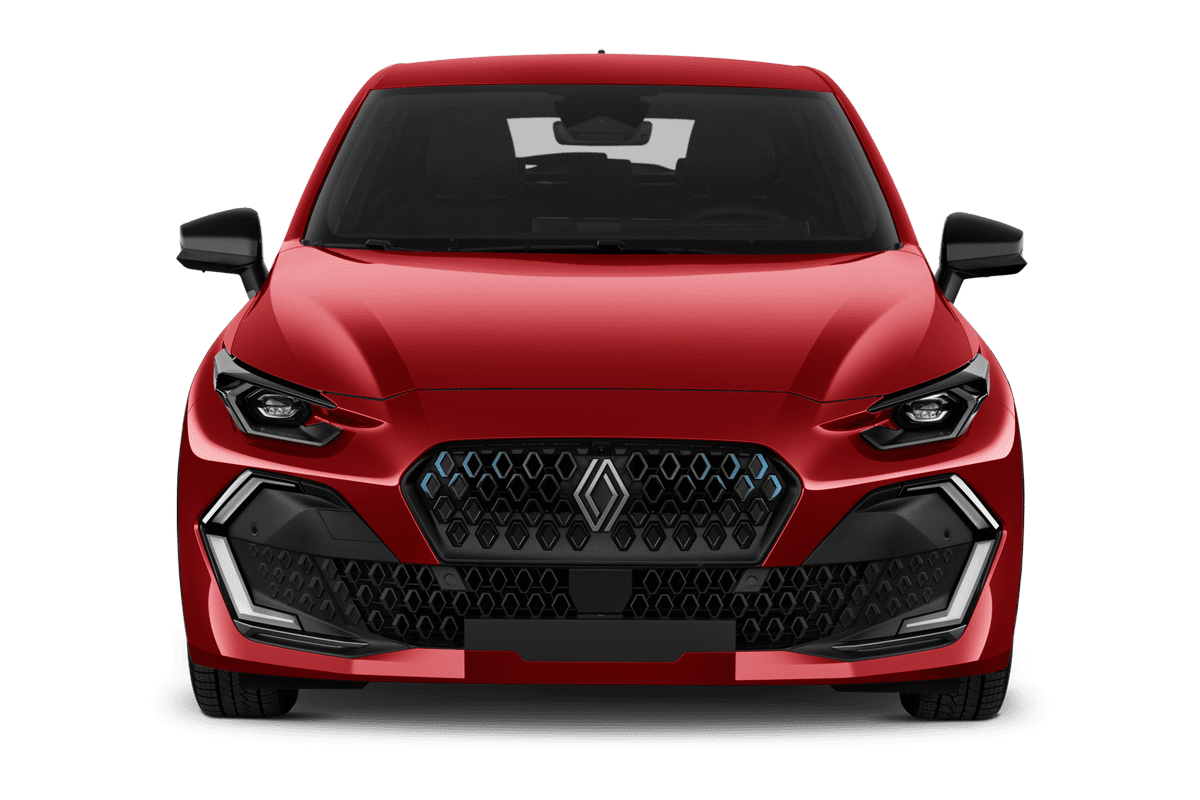 Frontansicht eines Renault Clio Hybrid (neues Modell), freigestellt