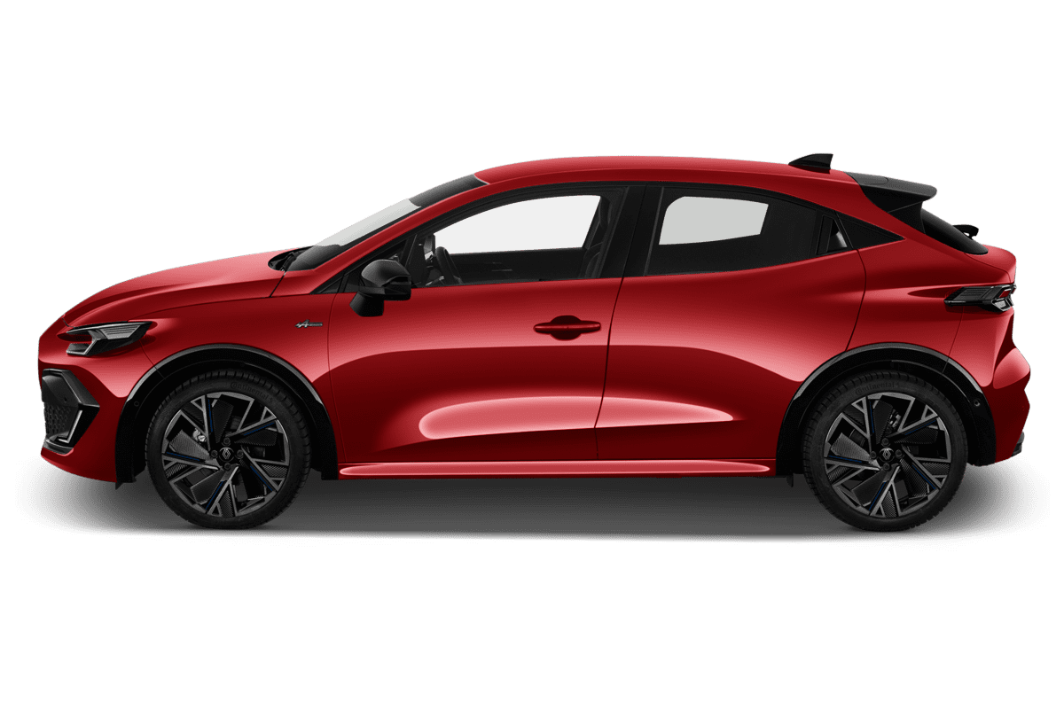 Seitenansicht eines Renault Clio Hybrid (neues Modell)