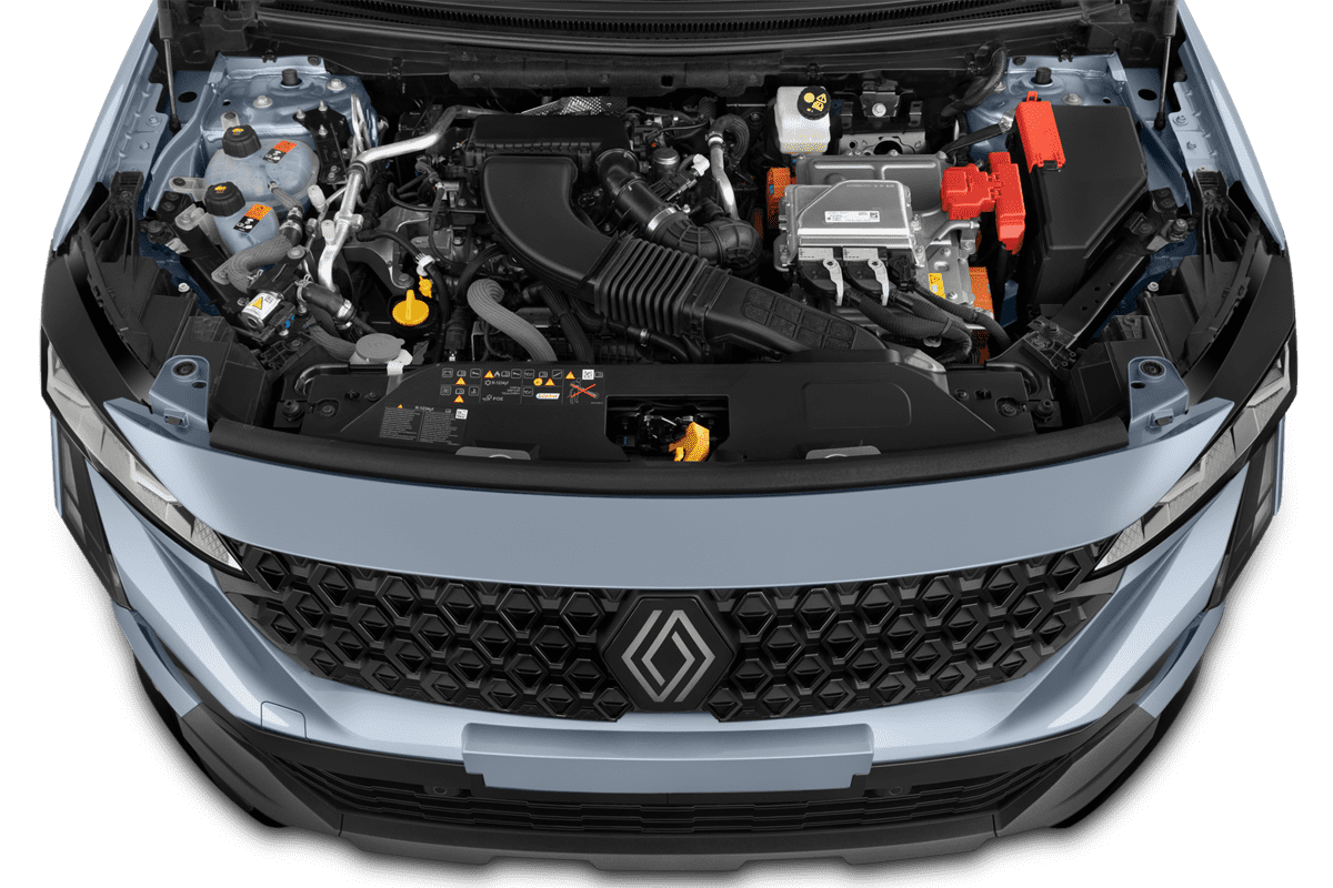 Motorraum eines Renault Espace Hybrid 