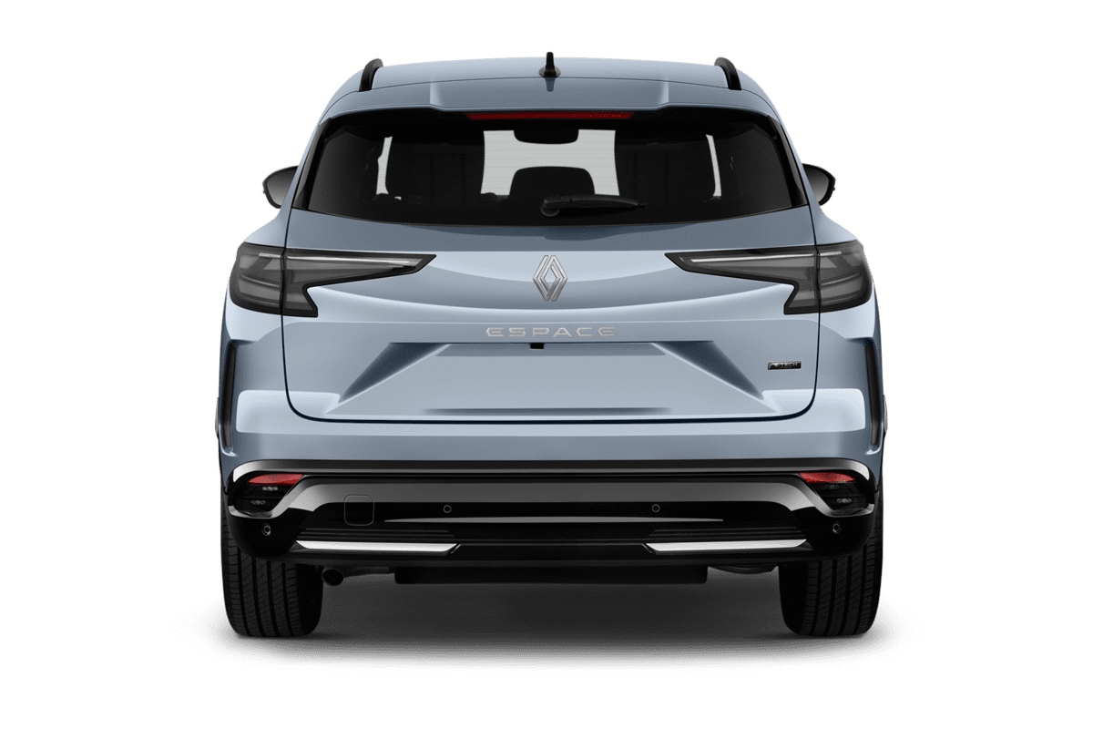 Heckansicht eines Renault Espace Hybrid 