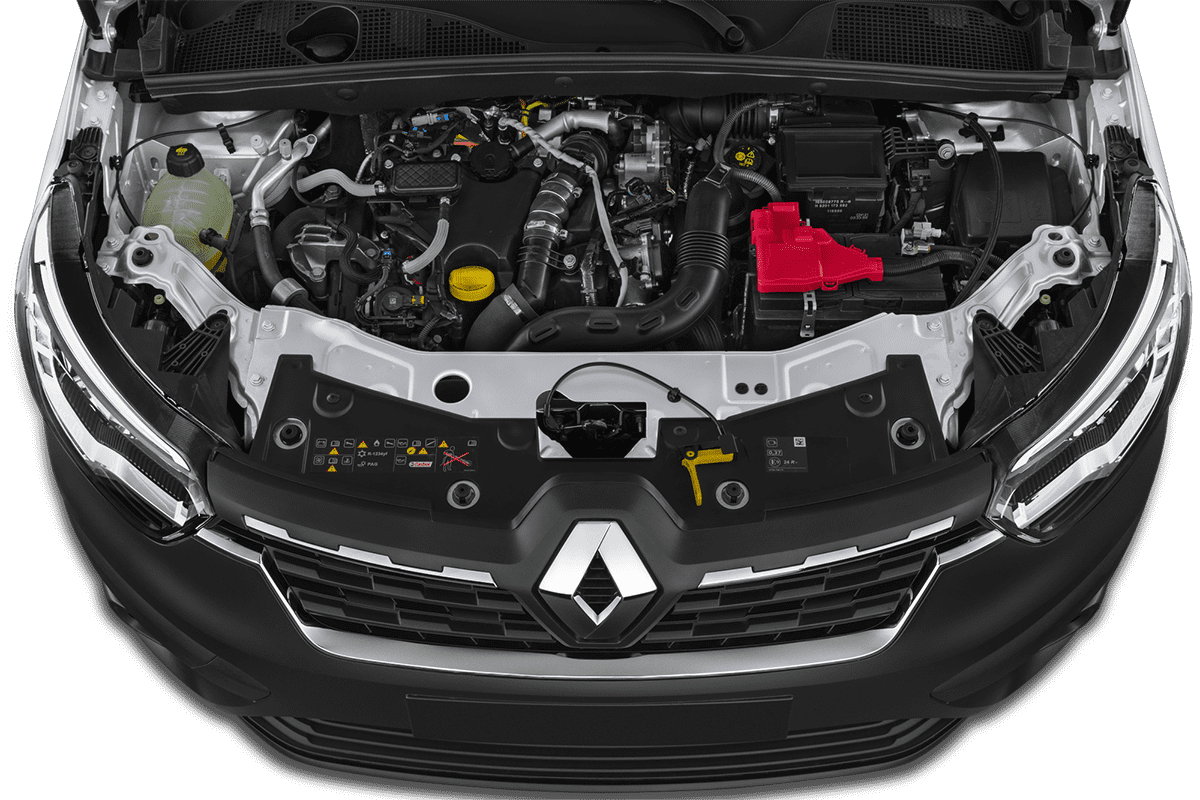 Motorraum eines Renault Express