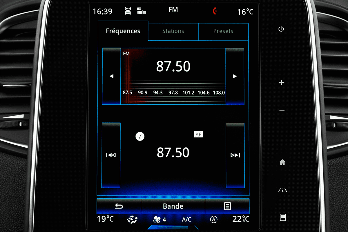 Audiosystem eines Renault Grand Scenic Black Edition 