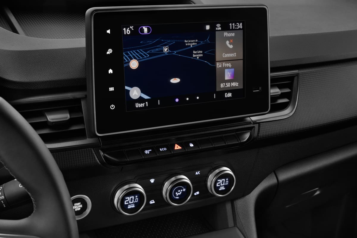 Mittelkonsole eines Renault Kangoo Rapid