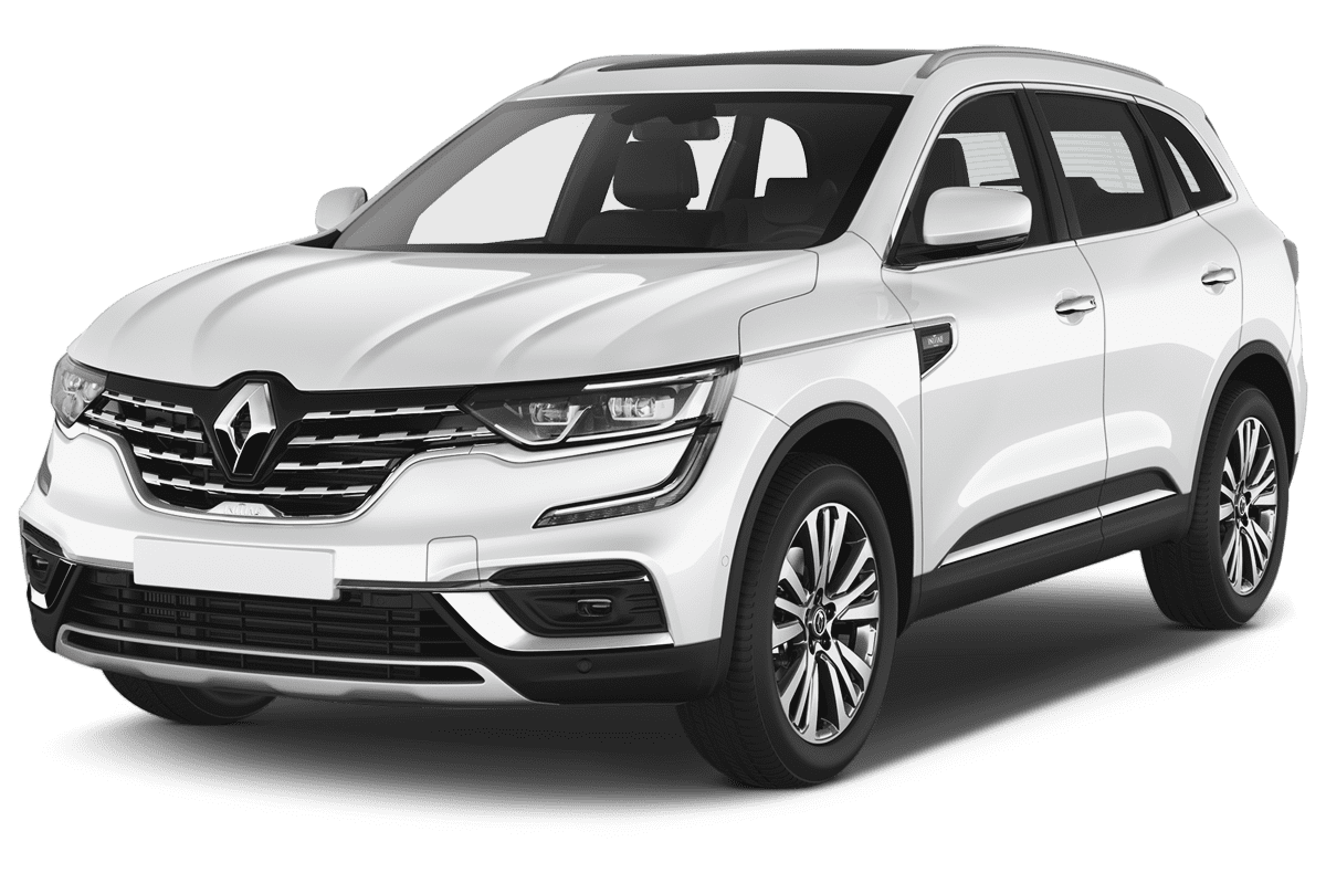 Schräge Frontansicht eines Renault Koleos, freigestellt