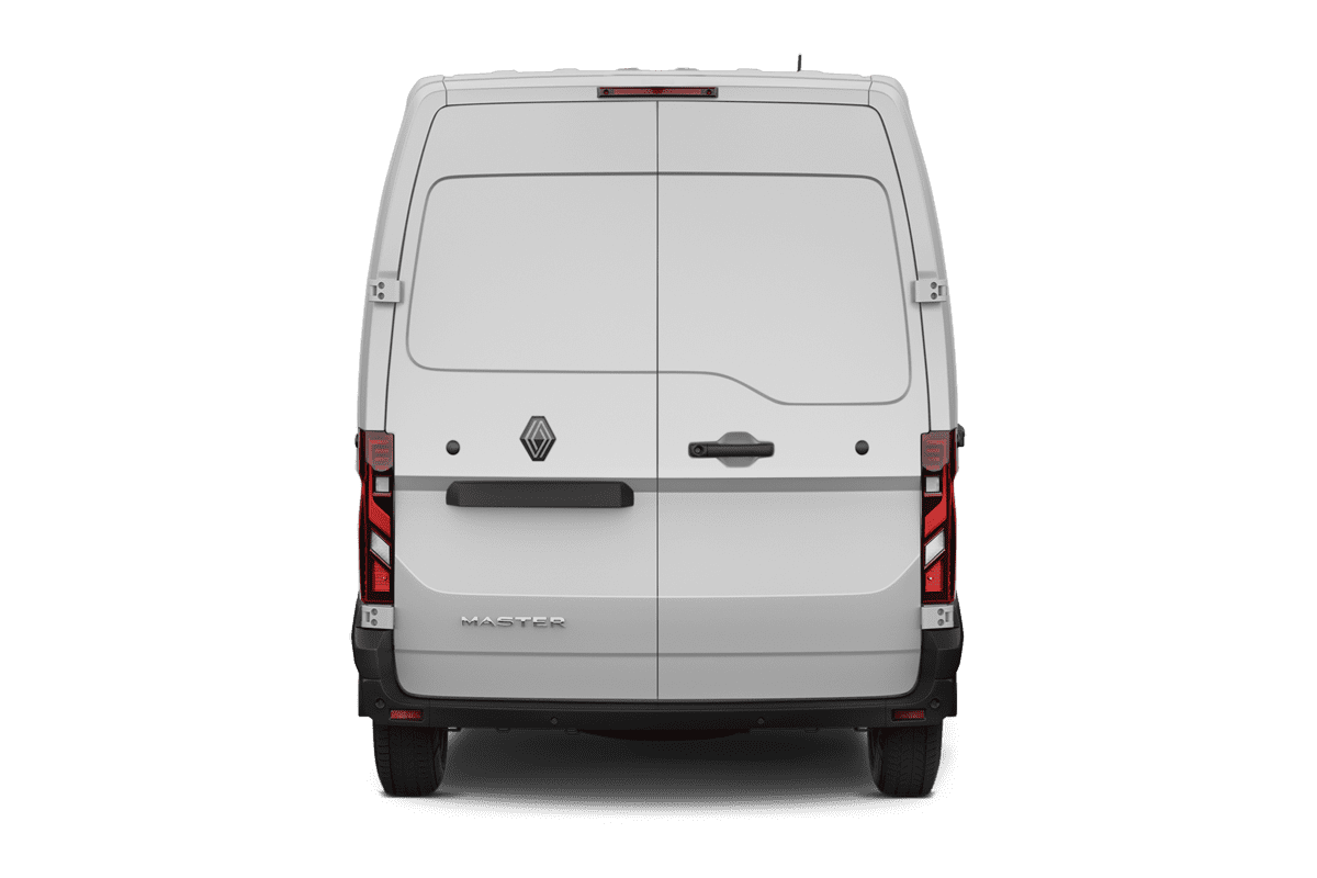 Heckansicht eines Renault Master Normal Kastenwagen