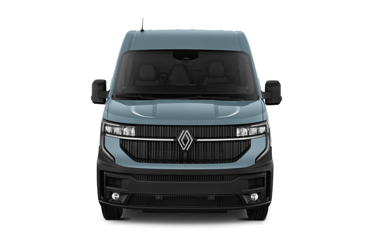 Frontansicht eines Renault Master E-Tech, freigestellt