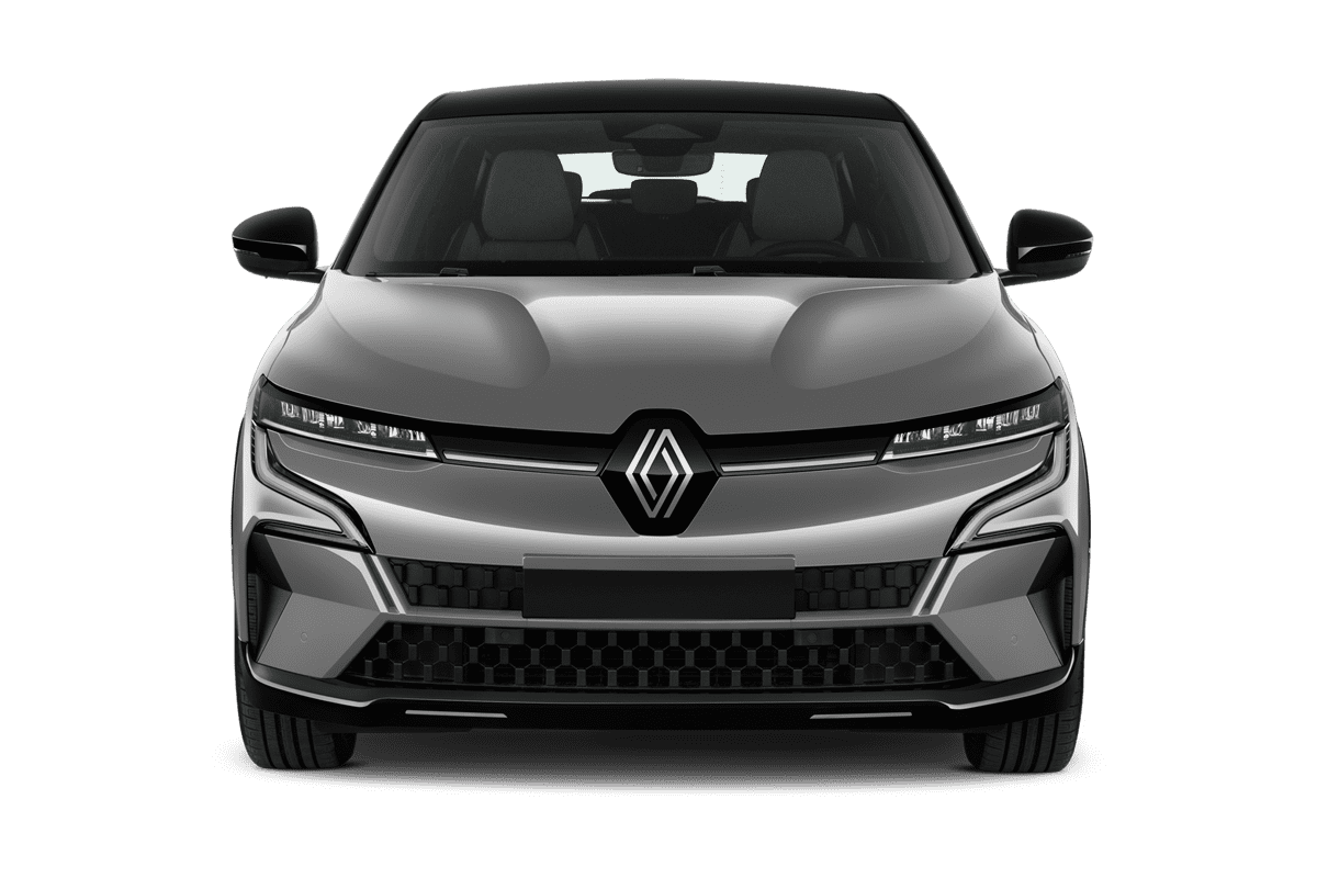Frontansicht eines Renault Megane E-Tech, freigestellt