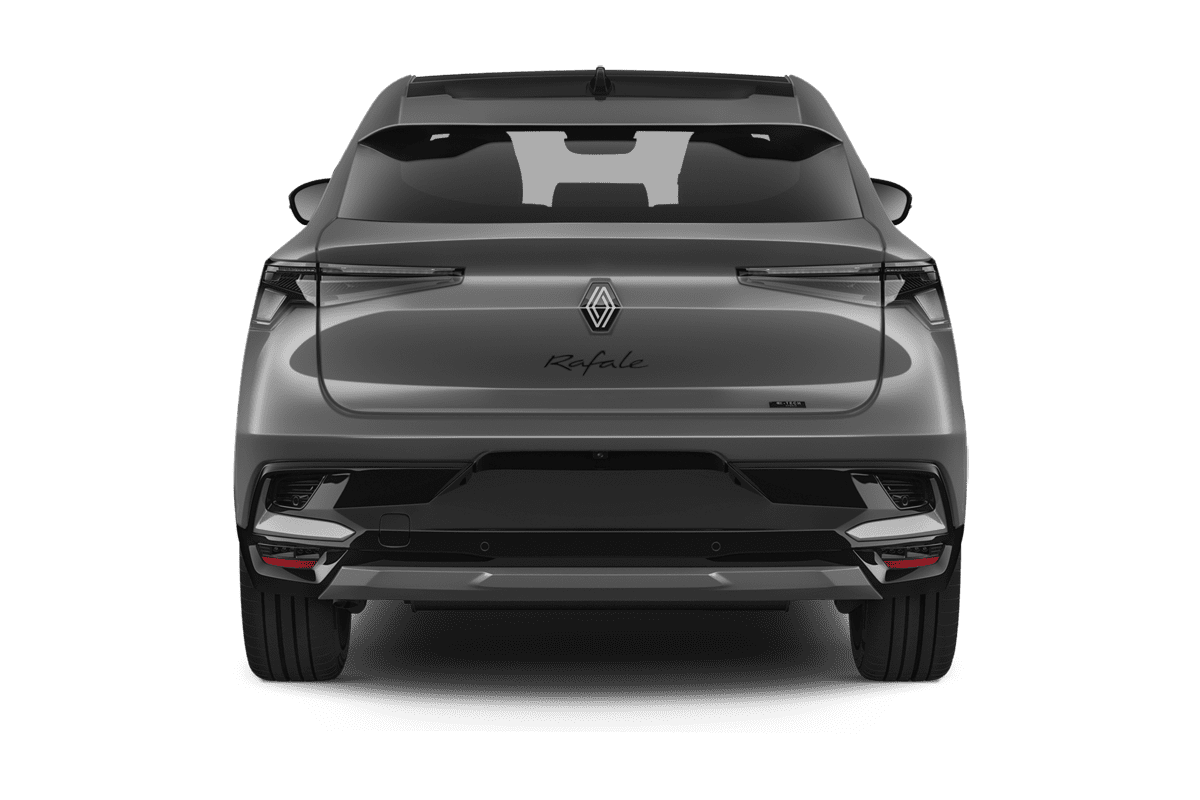 Heckansicht eines Renault Rafale Hybrid
