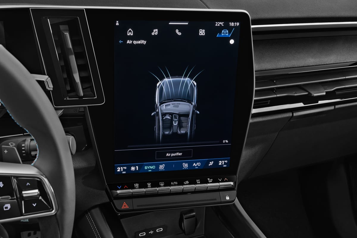 Klimasteuerung eines Renault Rafale Hybrid