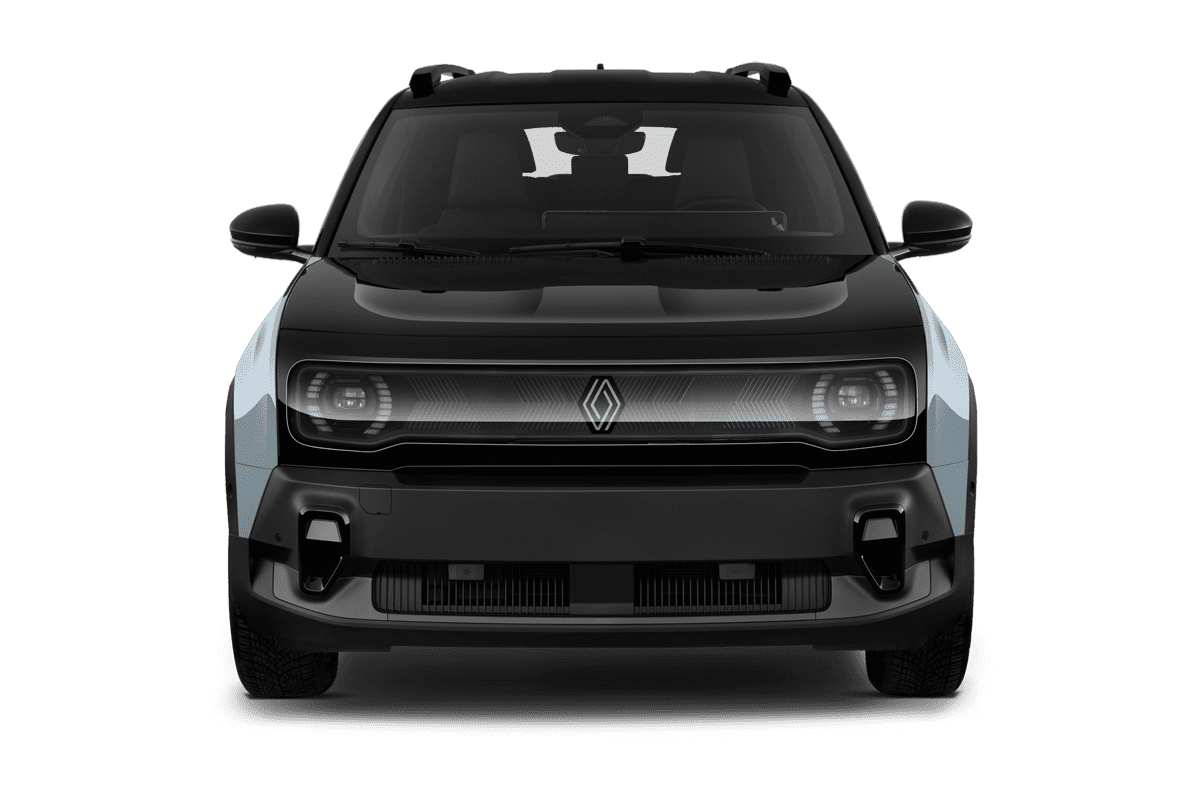 Frontansicht eines Renault R4 E-Tech, freigestellt