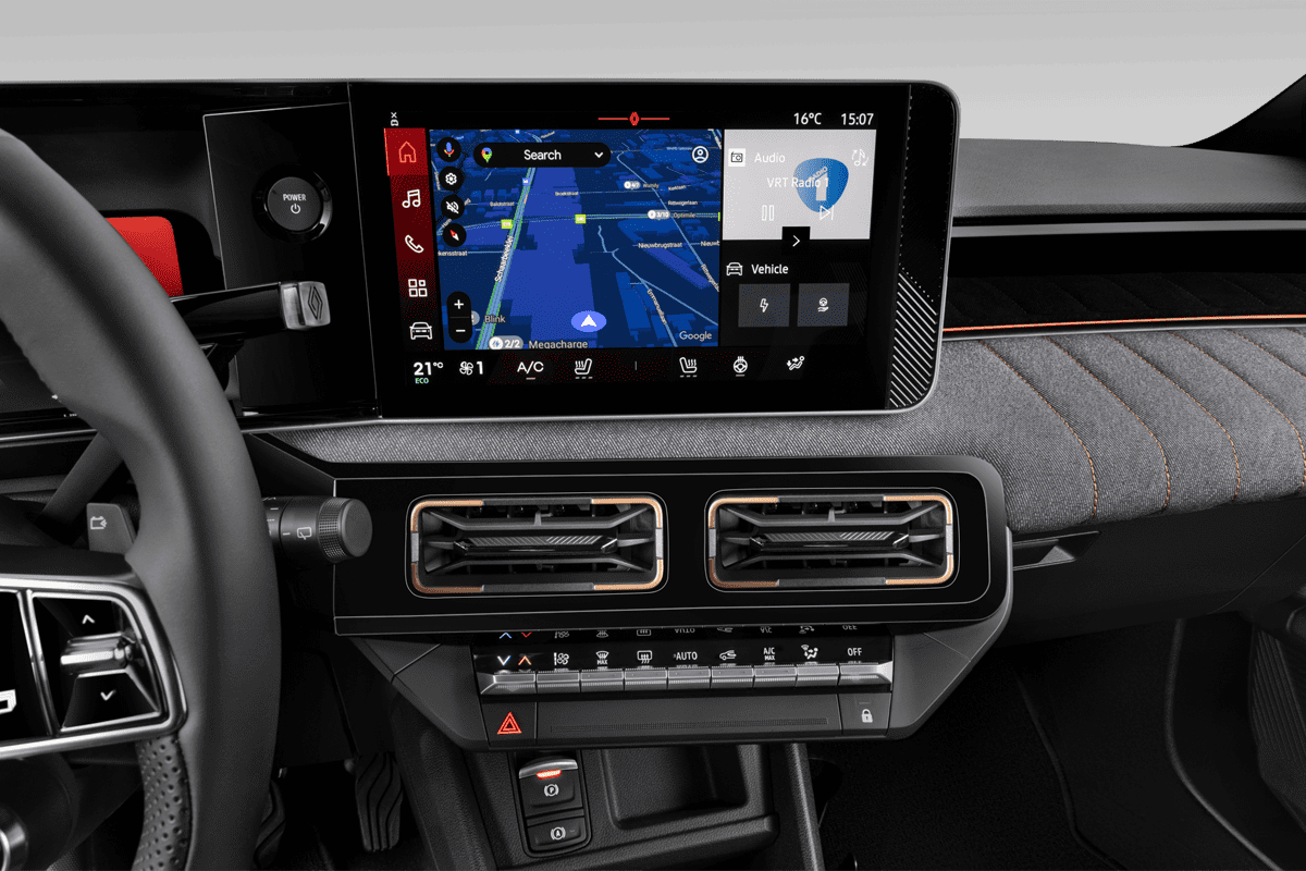 Mittelkonsole eines Renault R4 E-Tech